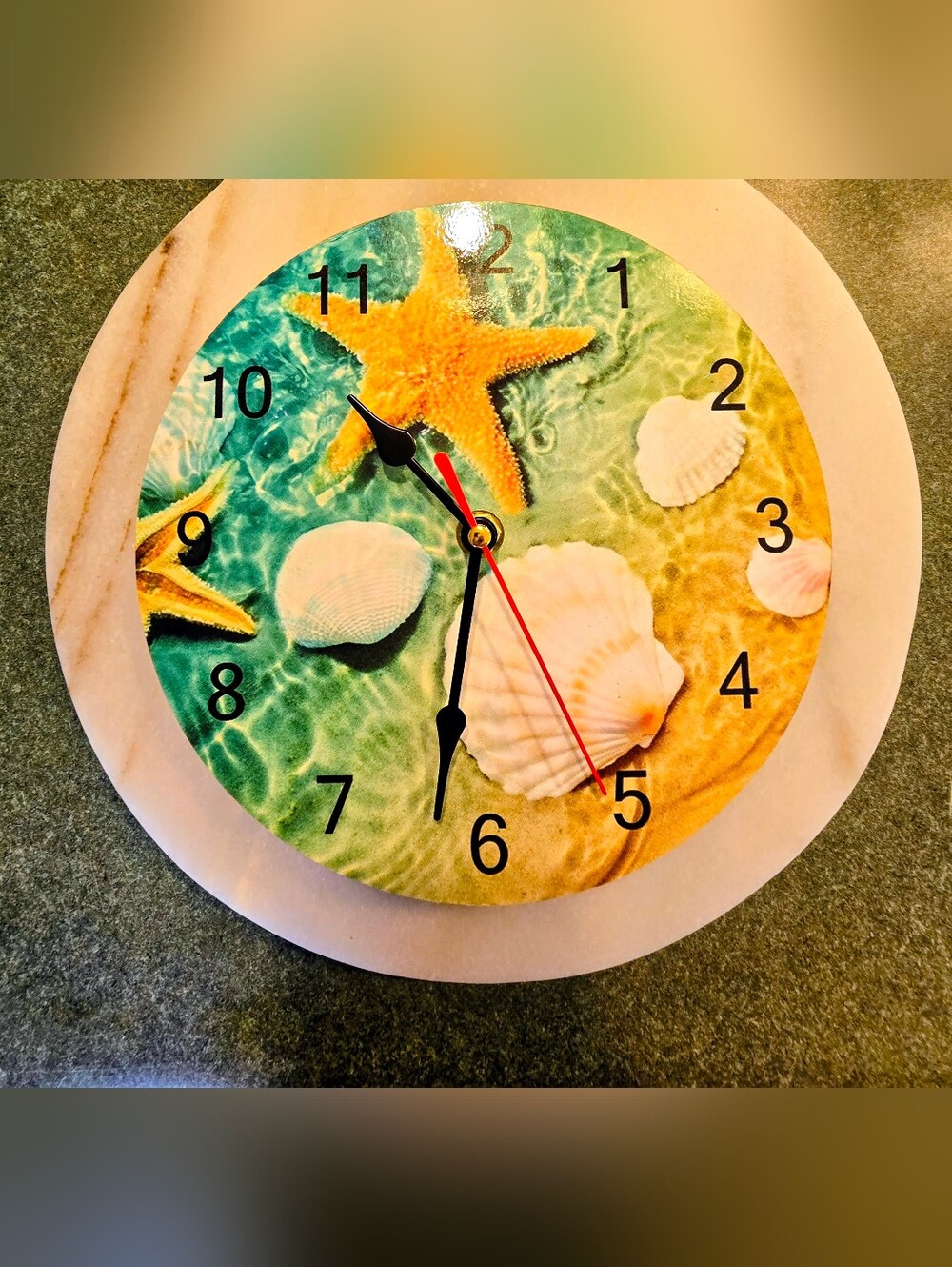 Coastal Seashell Wall Clock